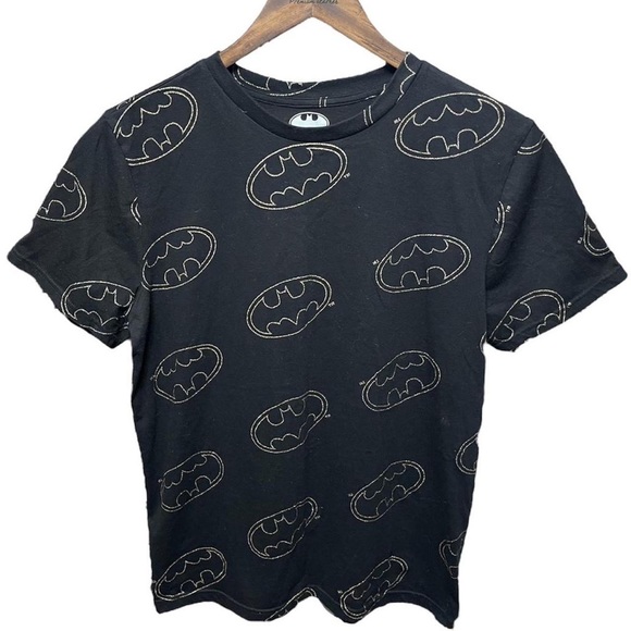 Batman Tops - all over print AOP short sleeve Crewneck Batman symbol comics DC movie T-shirt